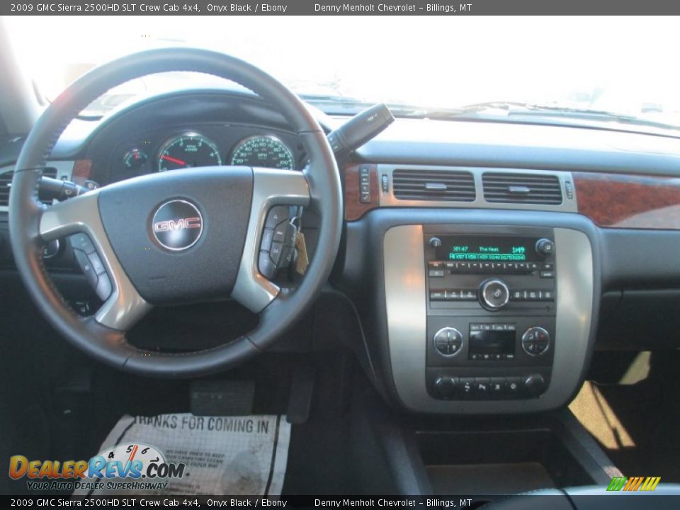 2009 GMC Sierra 2500HD SLT Crew Cab 4x4 Onyx Black / Ebony Photo #10