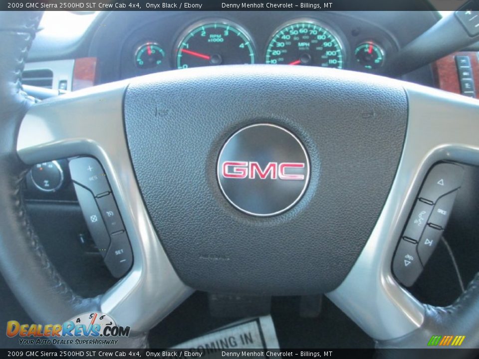 2009 GMC Sierra 2500HD SLT Crew Cab 4x4 Onyx Black / Ebony Photo #15