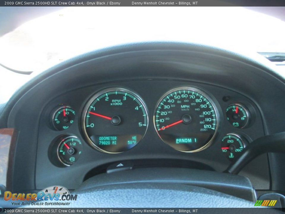 2009 GMC Sierra 2500HD SLT Crew Cab 4x4 Onyx Black / Ebony Photo #16