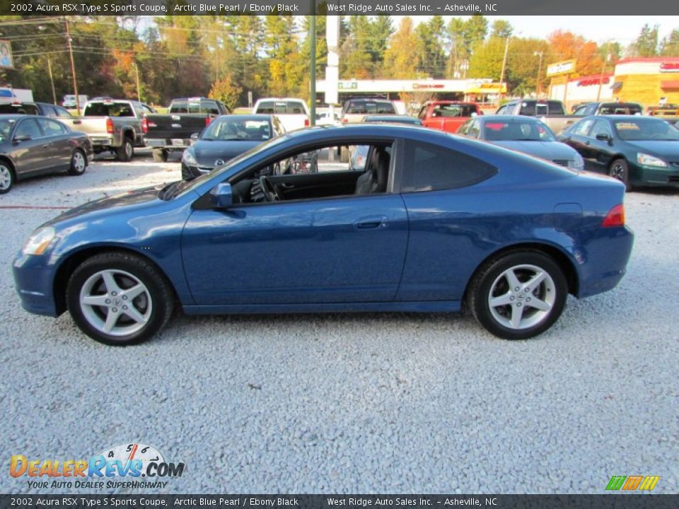 2002 Acura RSX Type S Sports Coupe Arctic Blue Pearl / Ebony Black Photo #9