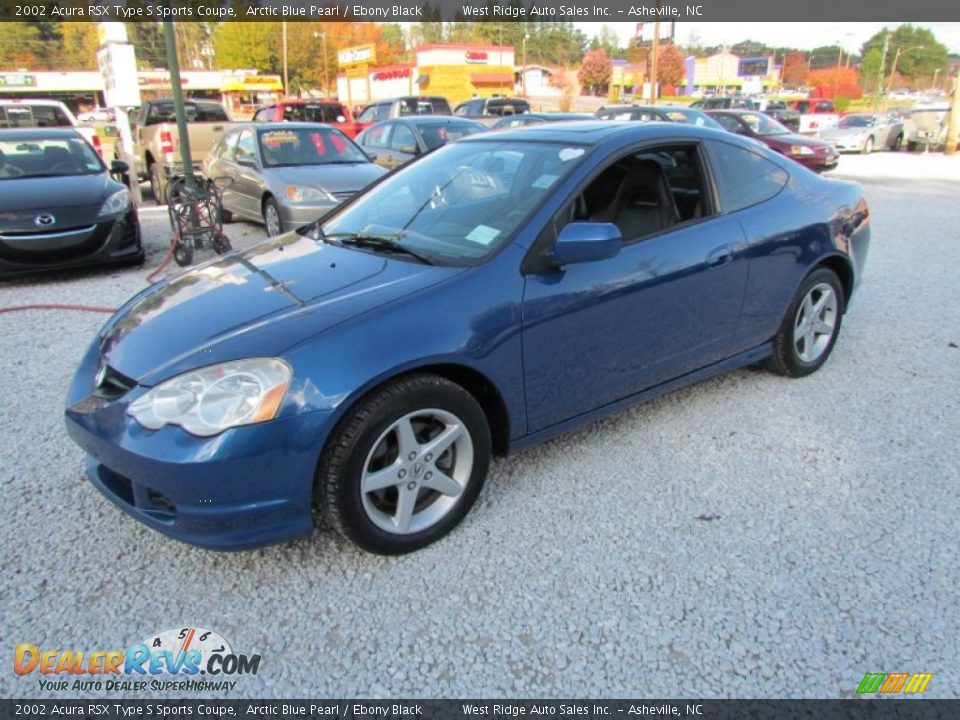 2002 Acura RSX Type S Sports Coupe Arctic Blue Pearl / Ebony Black Photo #10