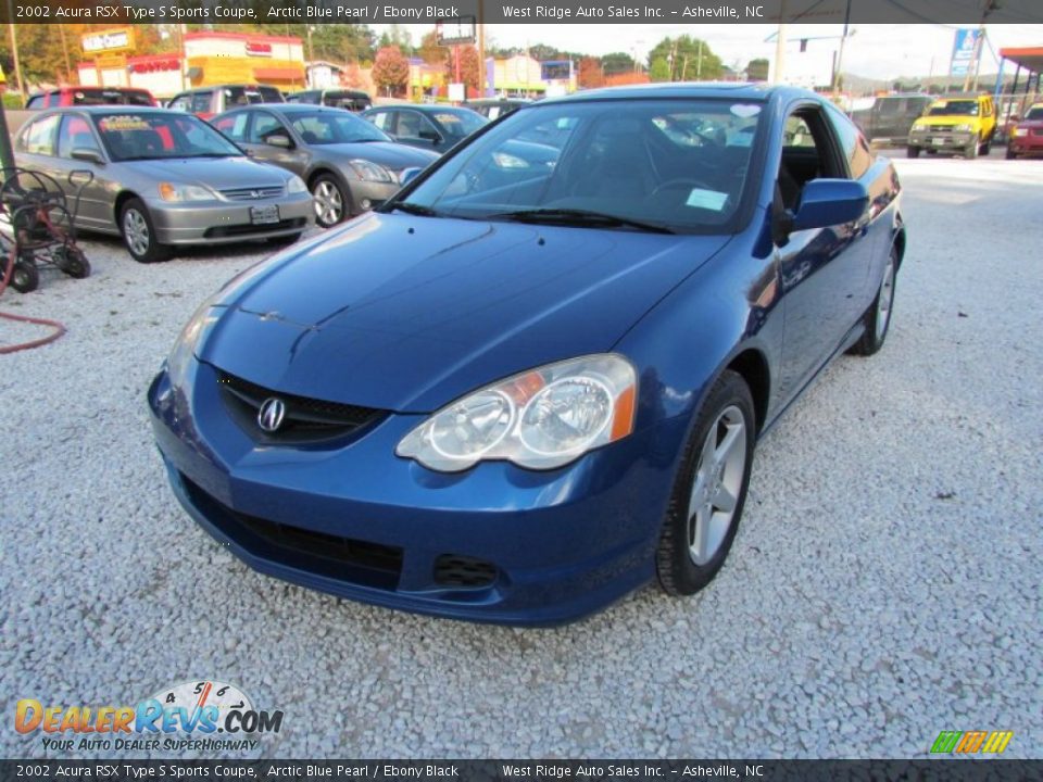 2002 Acura RSX Type S Sports Coupe Arctic Blue Pearl / Ebony Black Photo #11