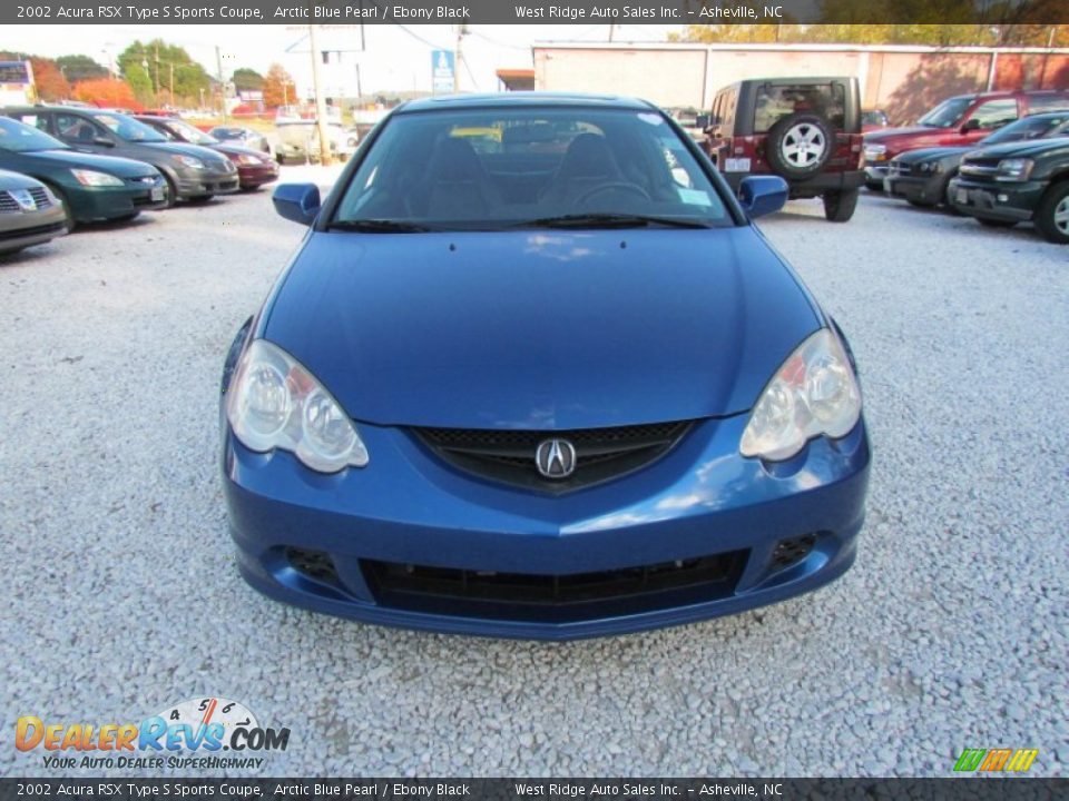 2002 Acura RSX Type S Sports Coupe Arctic Blue Pearl / Ebony Black Photo #12