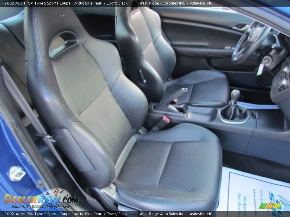 2002 Acura RSX Type S Sports Coupe Arctic Blue Pearl / Ebony Black Photo #13