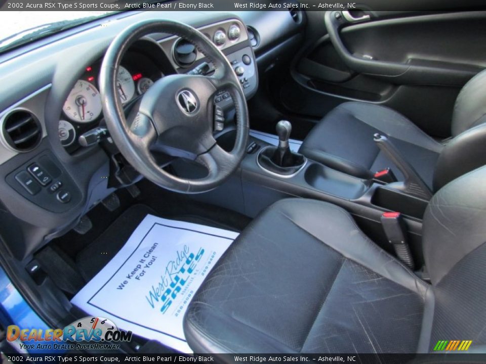 2002 Acura RSX Type S Sports Coupe Arctic Blue Pearl / Ebony Black Photo #20