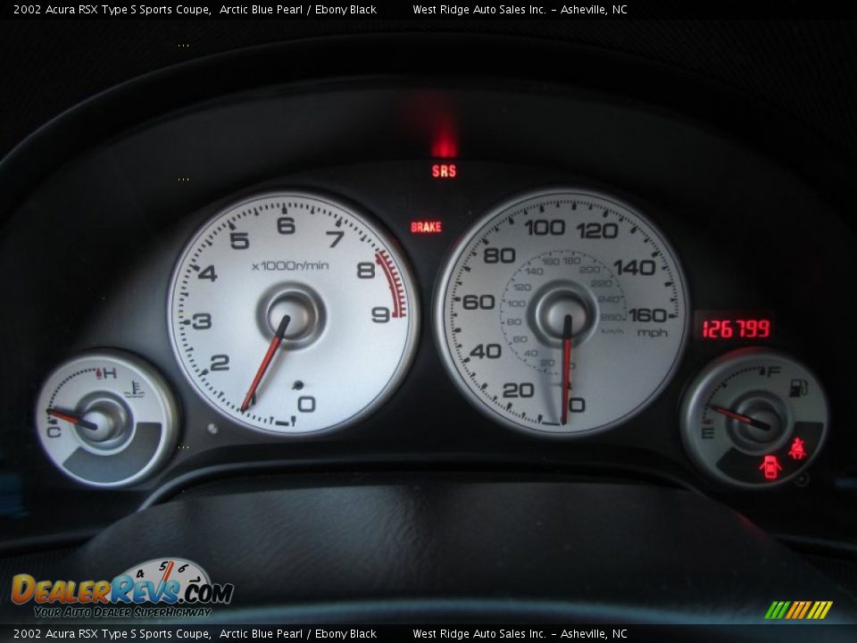 2002 Acura RSX Type S Sports Coupe Arctic Blue Pearl / Ebony Black Photo #24
