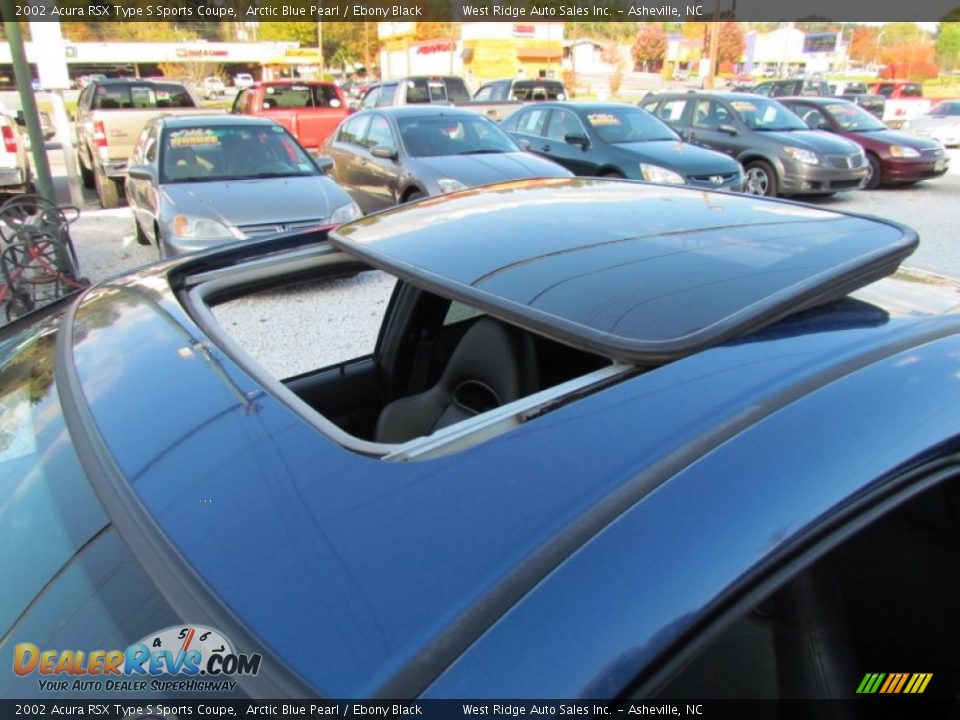 2002 Acura RSX Type S Sports Coupe Arctic Blue Pearl / Ebony Black Photo #27
