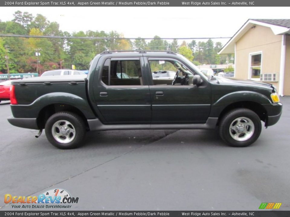 2004 Ford Explorer Sport Trac XLS 4x4 Aspen Green Metallic / Medium Pebble/Dark Pebble Photo #3