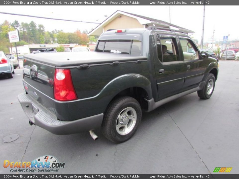 2004 Ford Explorer Sport Trac XLS 4x4 Aspen Green Metallic / Medium Pebble/Dark Pebble Photo #4