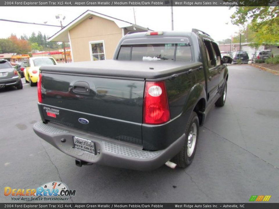 2004 Ford Explorer Sport Trac XLS 4x4 Aspen Green Metallic / Medium Pebble/Dark Pebble Photo #5