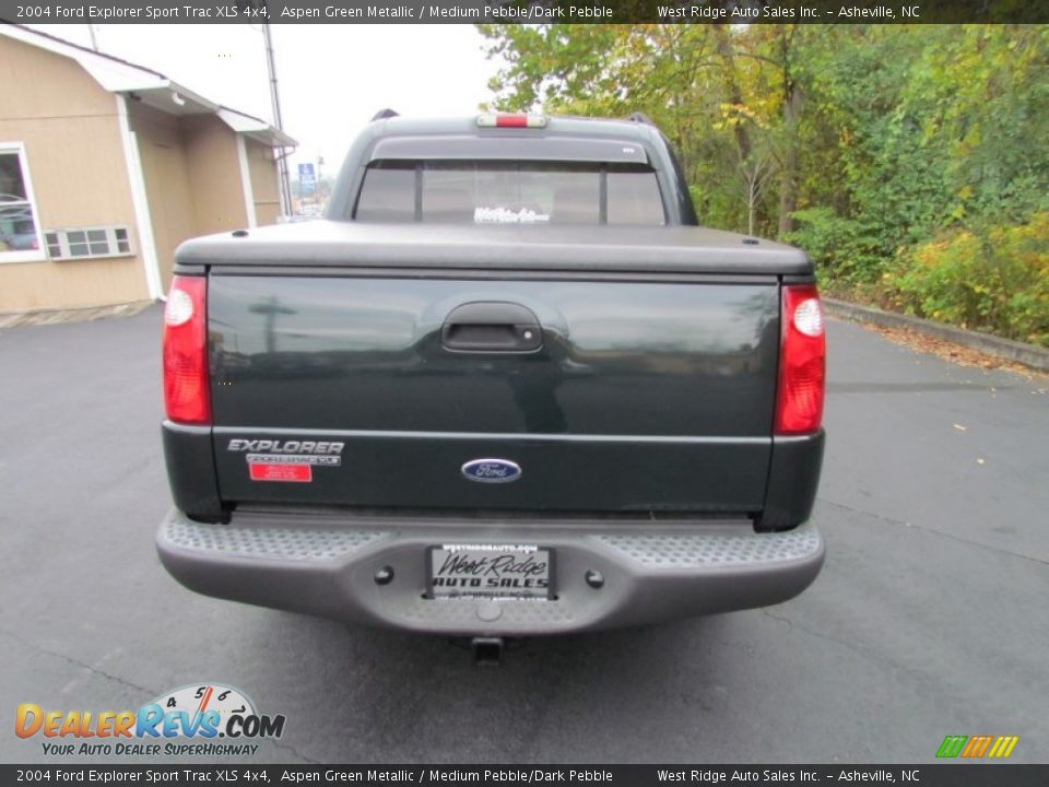 2004 Ford Explorer Sport Trac XLS 4x4 Aspen Green Metallic / Medium Pebble/Dark Pebble Photo #6