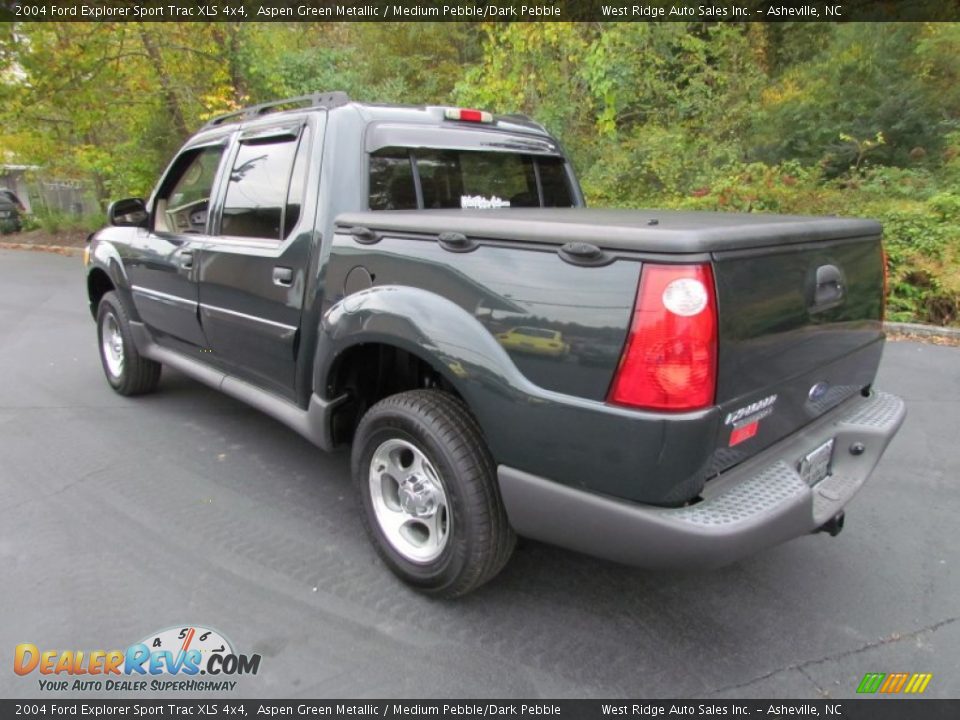 2004 Ford Explorer Sport Trac XLS 4x4 Aspen Green Metallic / Medium Pebble/Dark Pebble Photo #7