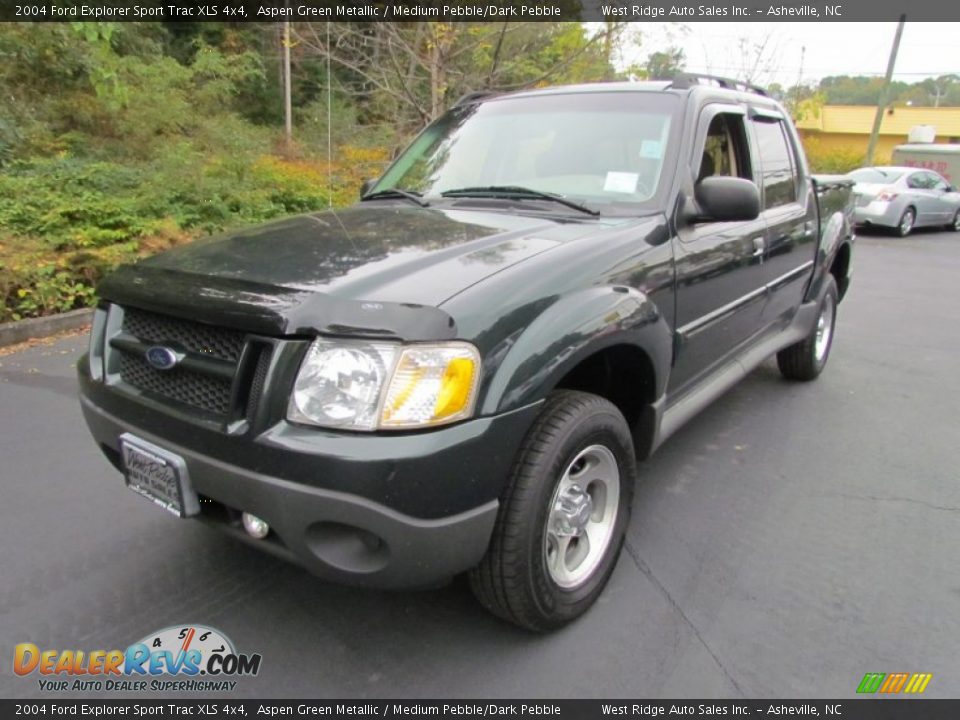 2004 Ford Explorer Sport Trac XLS 4x4 Aspen Green Metallic / Medium Pebble/Dark Pebble Photo #11