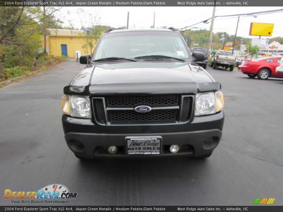 2004 Ford Explorer Sport Trac XLS 4x4 Aspen Green Metallic / Medium Pebble/Dark Pebble Photo #12