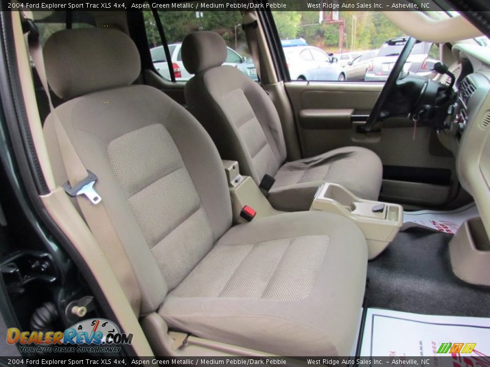 2004 Ford Explorer Sport Trac XLS 4x4 Aspen Green Metallic / Medium Pebble/Dark Pebble Photo #13