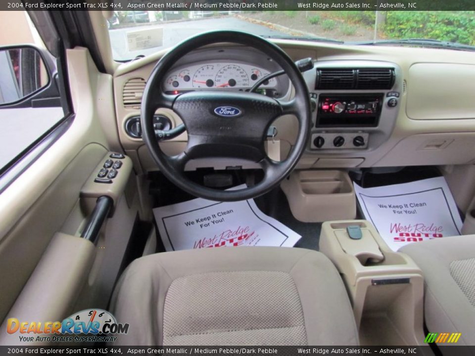2004 Ford Explorer Sport Trac XLS 4x4 Aspen Green Metallic / Medium Pebble/Dark Pebble Photo #19