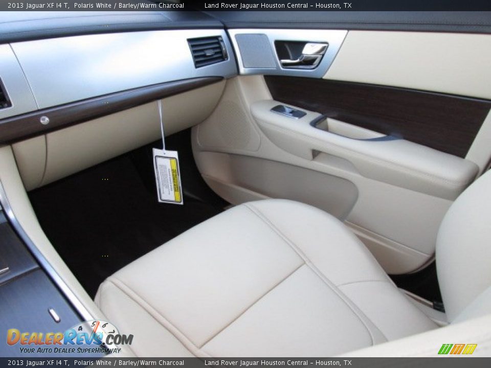 2013 Jaguar XF I4 T Polaris White / Barley/Warm Charcoal Photo #13