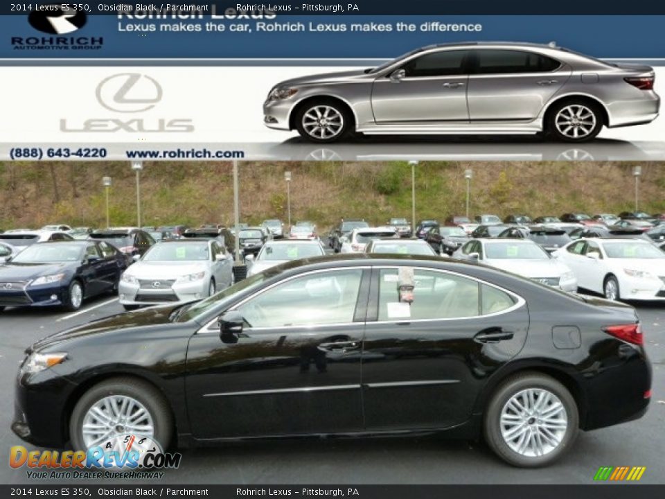 2014 Lexus ES 350 Obsidian Black / Parchment Photo #1