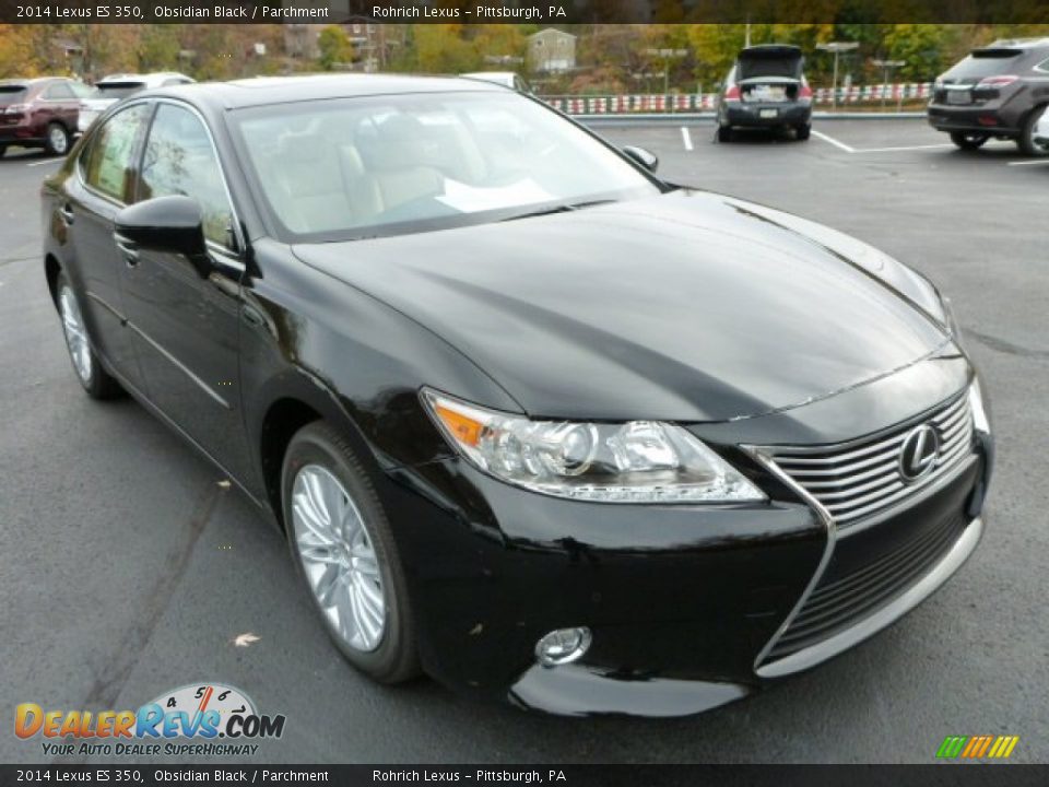 2014 Lexus ES 350 Obsidian Black / Parchment Photo #6