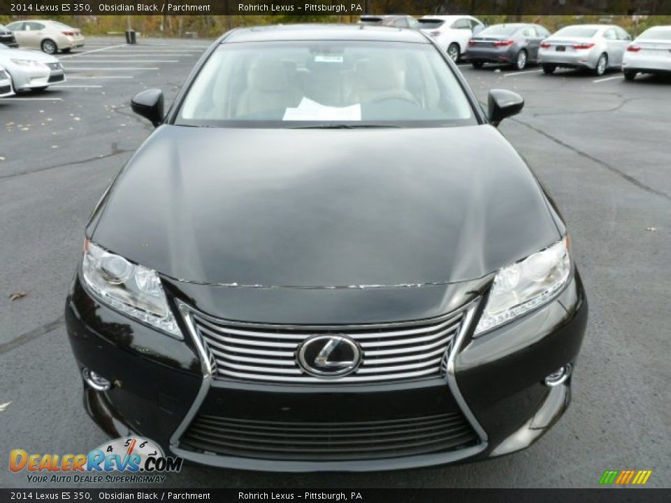 2014 Lexus ES 350 Obsidian Black / Parchment Photo #7