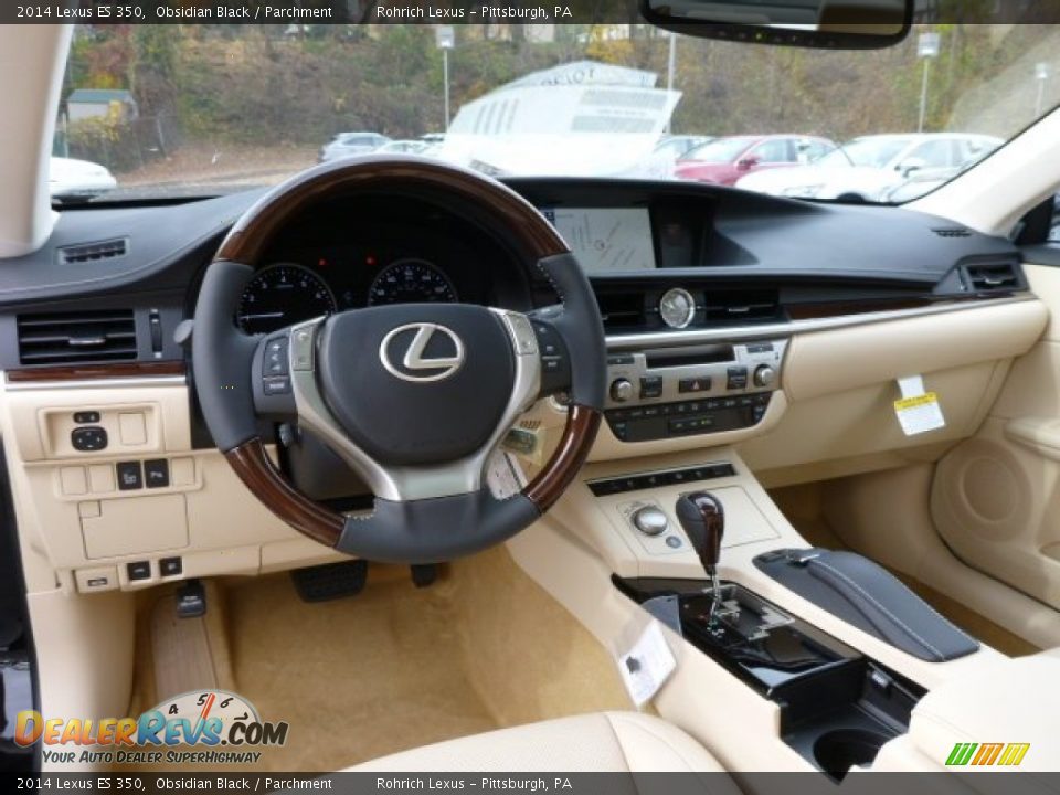 2014 Lexus ES 350 Obsidian Black / Parchment Photo #12