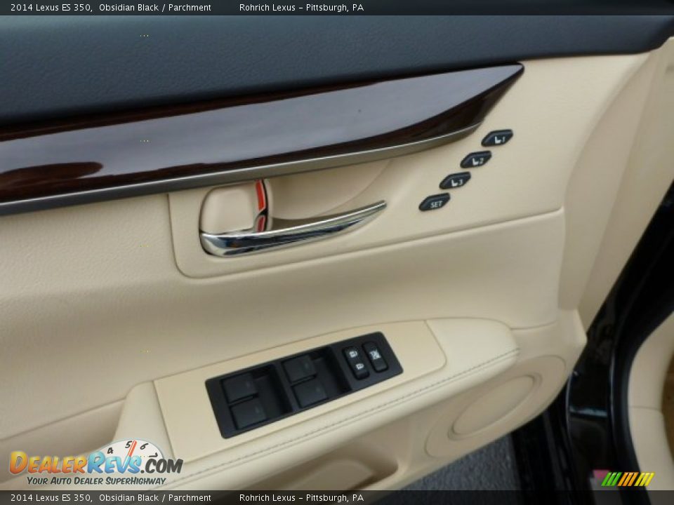 2014 Lexus ES 350 Obsidian Black / Parchment Photo #14