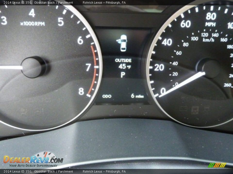 2014 Lexus ES 350 Obsidian Black / Parchment Photo #19