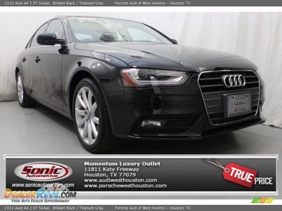 2013 Audi A4 2.0T Sedan Brilliant Black / Titanium Gray Photo #1