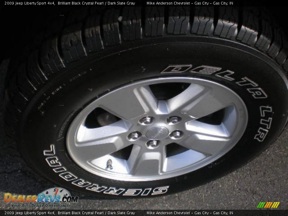 2009 Jeep Liberty Sport 4x4 Brilliant Black Crystal Pearl / Dark Slate Gray Photo #2