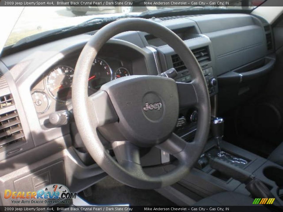 2009 Jeep Liberty Sport 4x4 Brilliant Black Crystal Pearl / Dark Slate Gray Photo #4