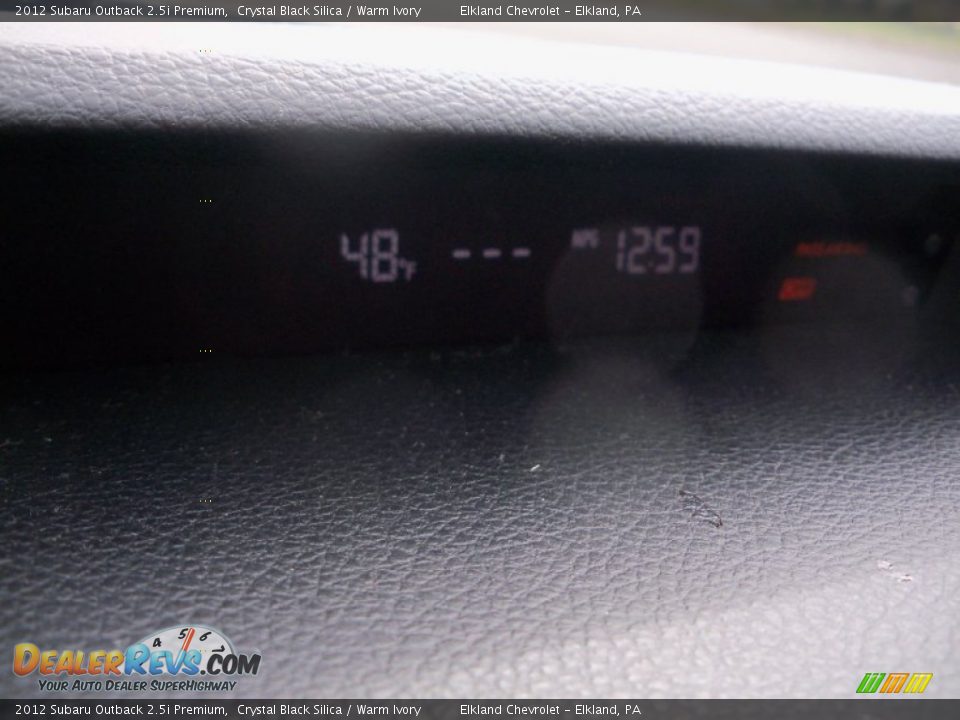 2012 Subaru Outback 2.5i Premium Crystal Black Silica / Warm Ivory Photo #26