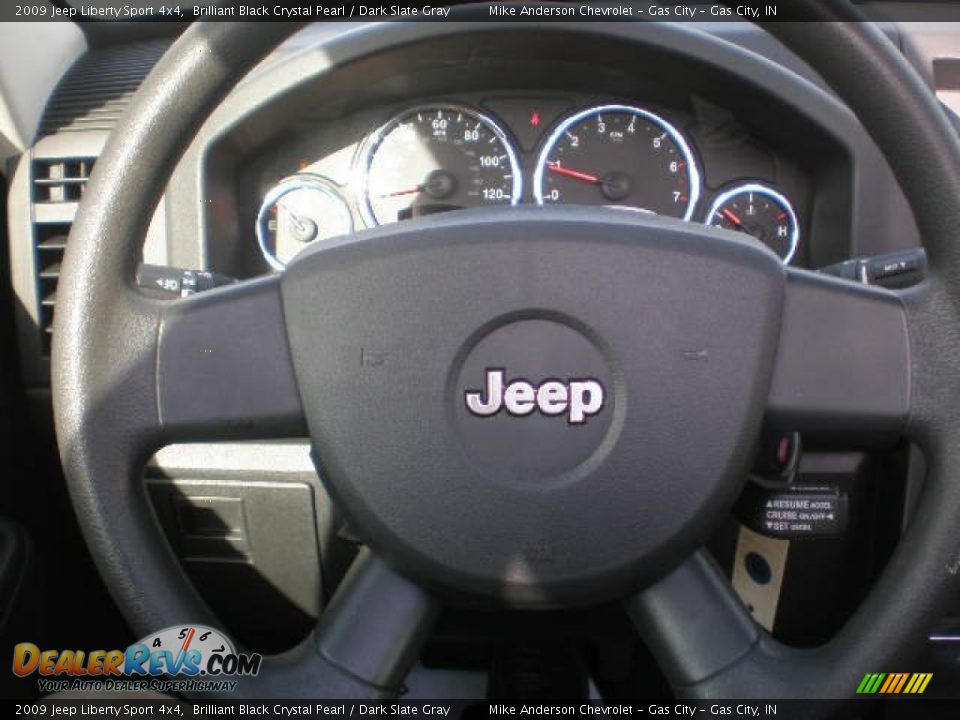 2009 Jeep Liberty Sport 4x4 Brilliant Black Crystal Pearl / Dark Slate Gray Photo #27