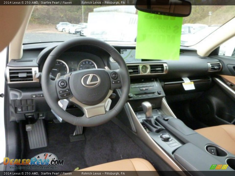 2014 Lexus IS 250 AWD Starfire Pearl / Flaxen Photo #12