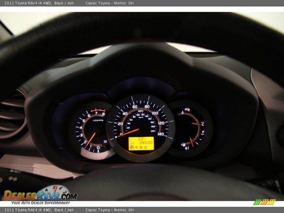 2011 Toyota RAV4 I4 4WD Black / Ash Photo #7