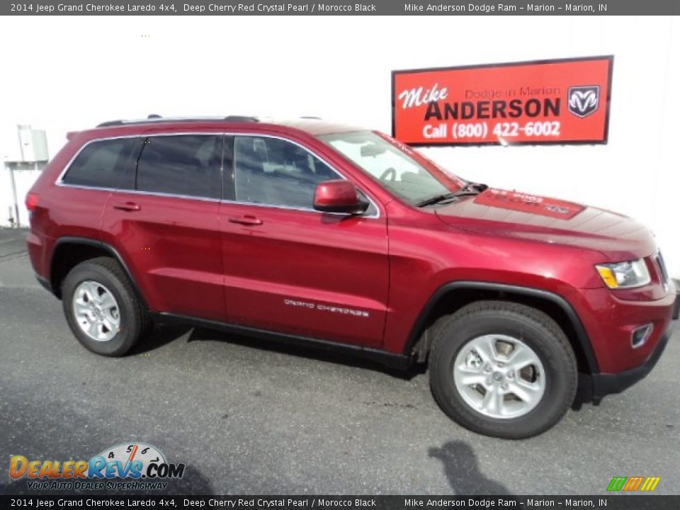 2014 Jeep Grand Cherokee Laredo 4x4 Deep Cherry Red Crystal Pearl / Morocco Black Photo #2