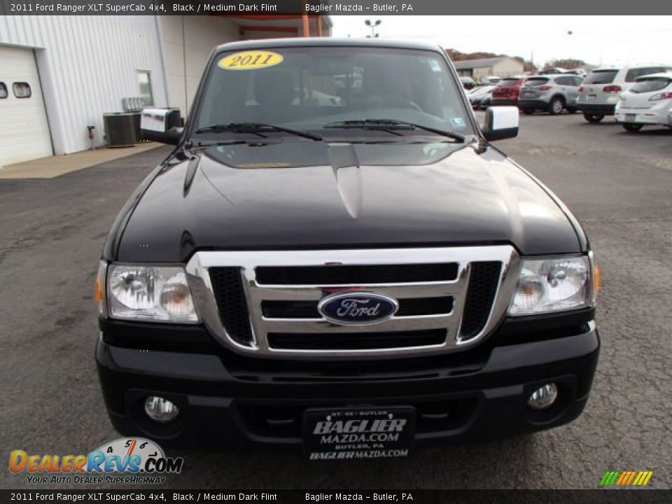 2011 Ford Ranger XLT SuperCab 4x4 Black / Medium Dark Flint Photo #3