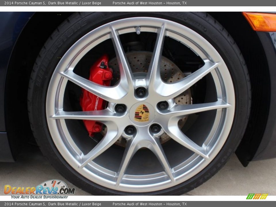 2014 Porsche Cayman S Dark Blue Metallic / Luxor Beige Photo #8