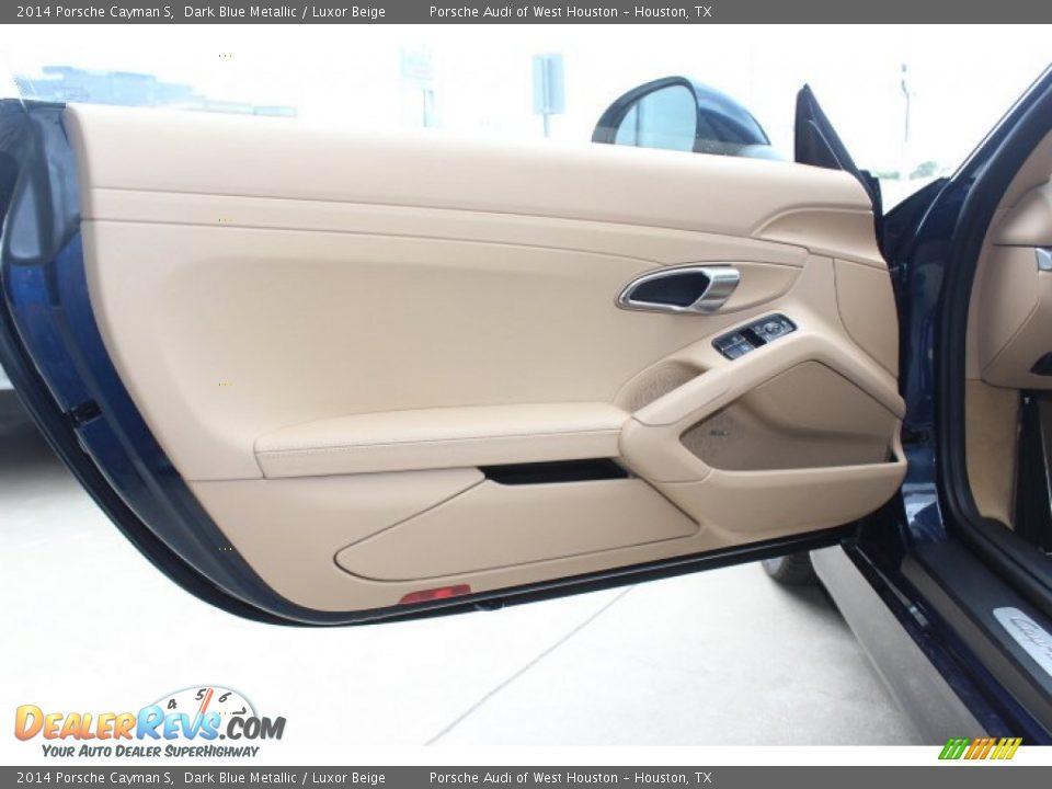 2014 Porsche Cayman S Dark Blue Metallic / Luxor Beige Photo #9
