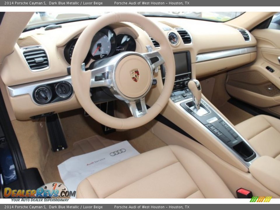 Luxor Beige Interior - 2014 Porsche Cayman S Photo #10