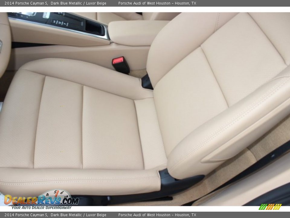 2014 Porsche Cayman S Dark Blue Metallic / Luxor Beige Photo #11