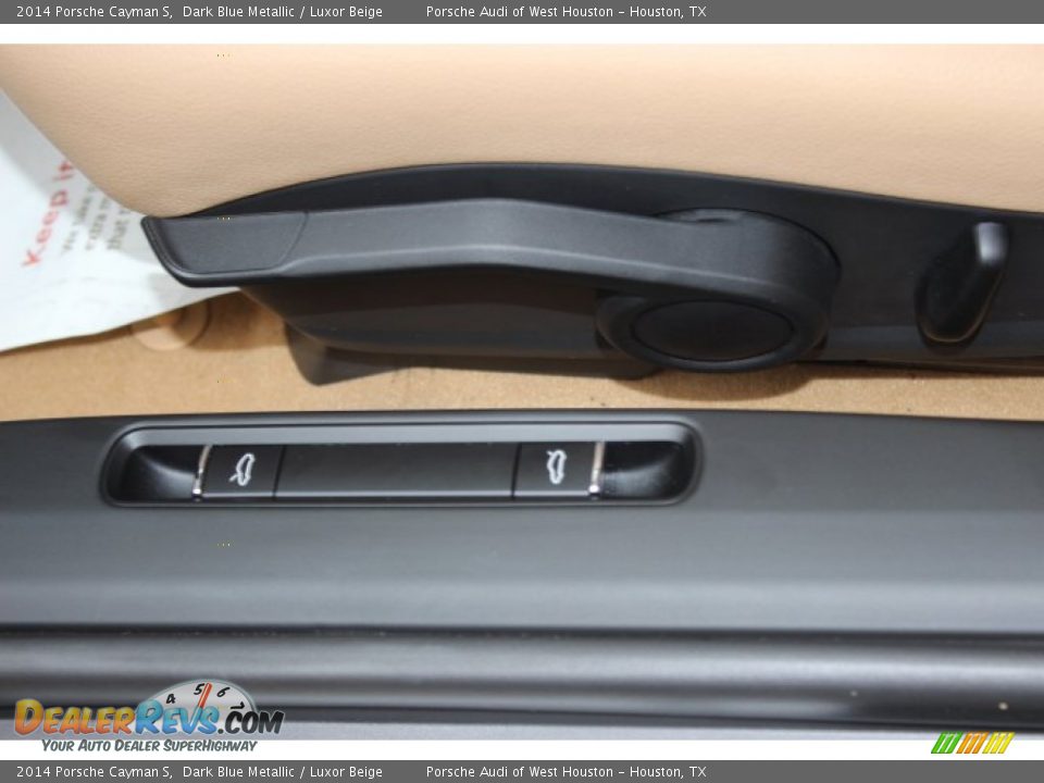 2014 Porsche Cayman S Dark Blue Metallic / Luxor Beige Photo #12