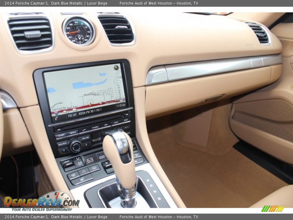 2014 Porsche Cayman S Dark Blue Metallic / Luxor Beige Photo #13