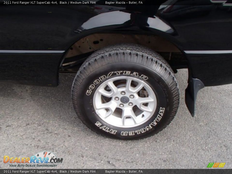 2011 Ford Ranger XLT SuperCab 4x4 Black / Medium Dark Flint Photo #9