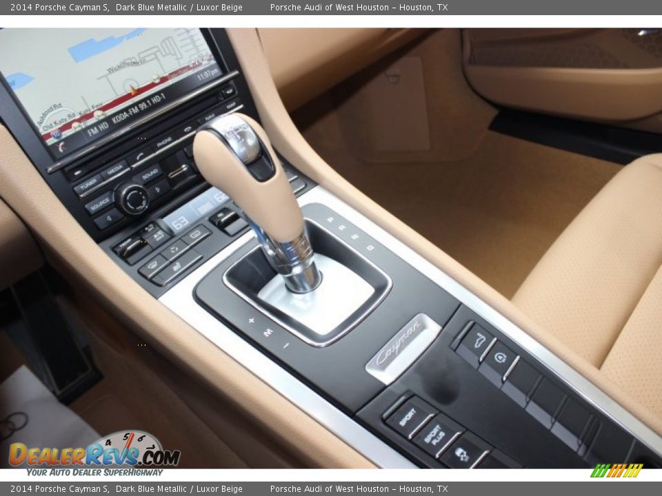 2014 Porsche Cayman S Dark Blue Metallic / Luxor Beige Photo #14