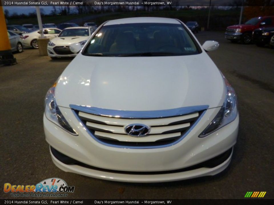 2014 Hyundai Sonata GLS Pearl White / Camel Photo #2
