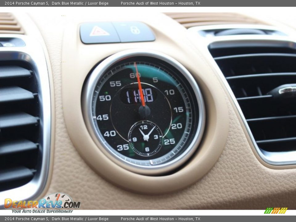 2014 Porsche Cayman S Dark Blue Metallic / Luxor Beige Photo #17