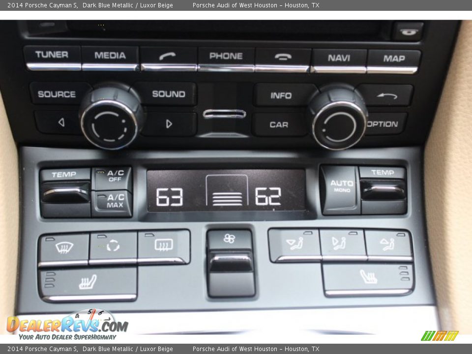 2014 Porsche Cayman S Dark Blue Metallic / Luxor Beige Photo #18