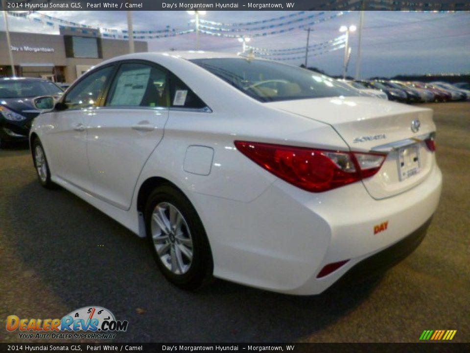 2014 Hyundai Sonata GLS Pearl White / Camel Photo #5