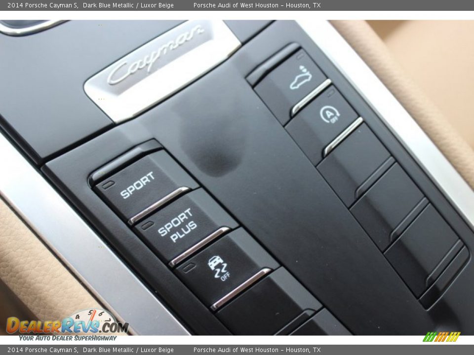 2014 Porsche Cayman S Dark Blue Metallic / Luxor Beige Photo #19