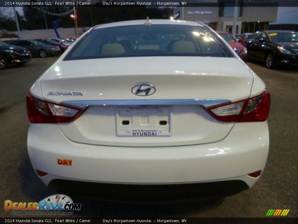 2014 Hyundai Sonata GLS Pearl White / Camel Photo #6